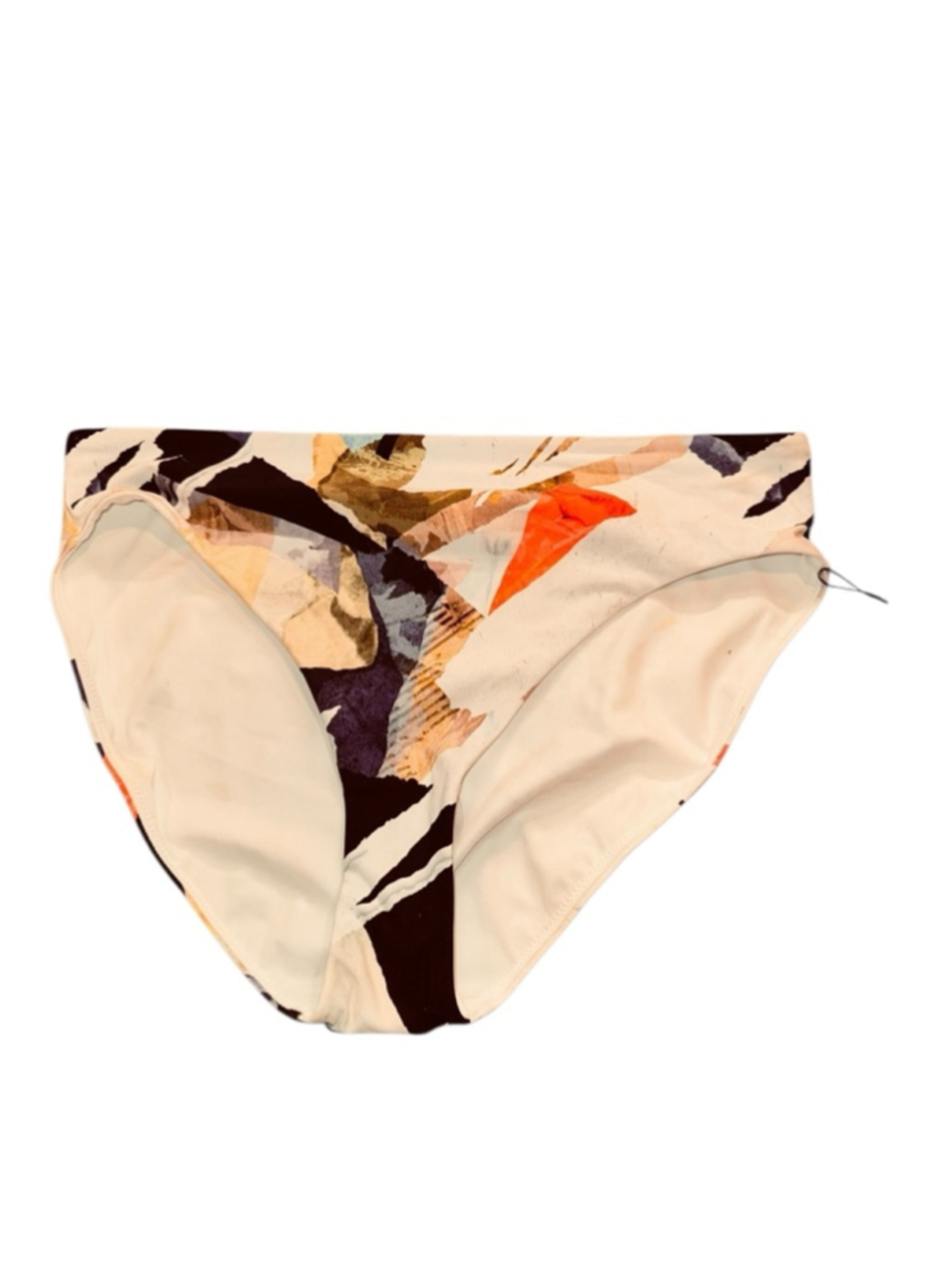 Women's CALIA Core Mid Rise Bikini Bottom M White Multi-color
